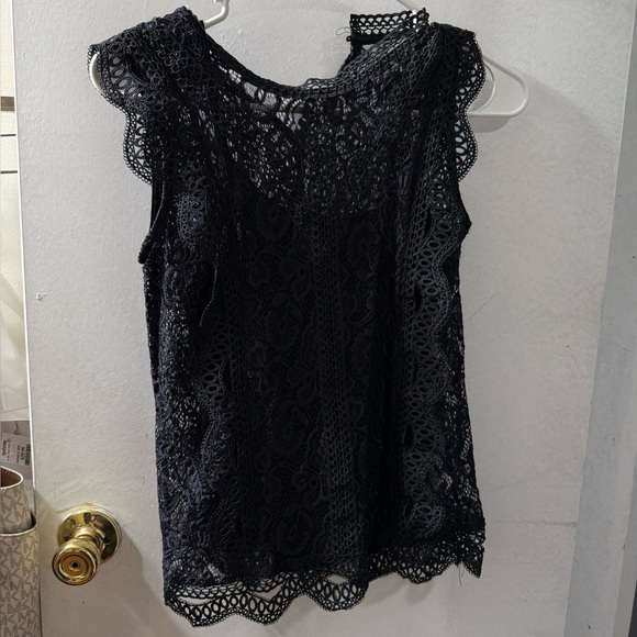 Tops - Elegant Black Lace Blouse